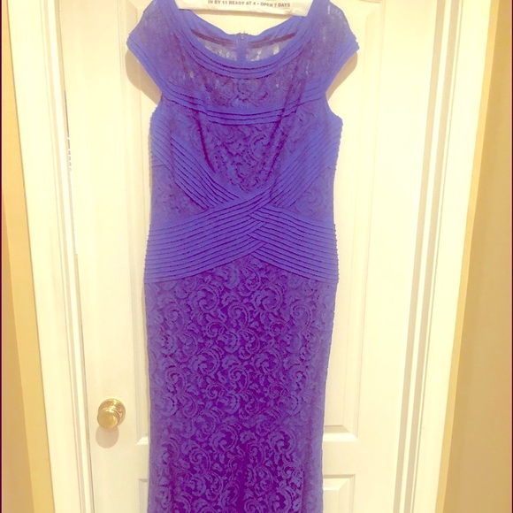 Tadashi Shoji Lace Long Evening Gown - Picture 1 of 11
